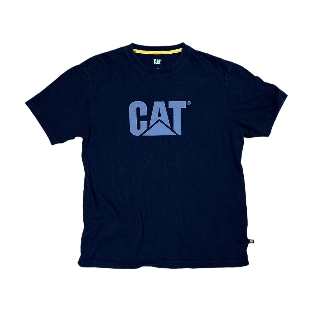 Caterpillar CAT Graphic T-Shirt Mens M Black Excellent Logo Workwear Tee